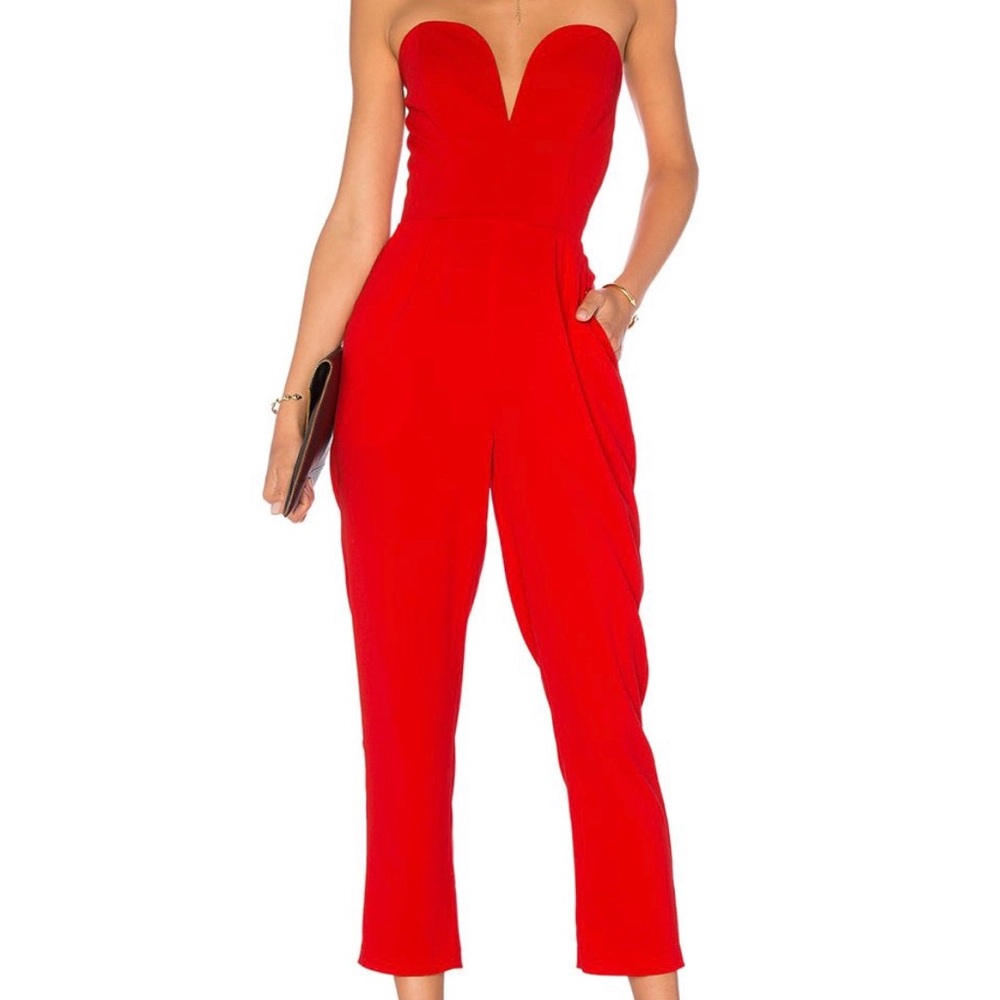 Bright Red sexy Jumpsuit
